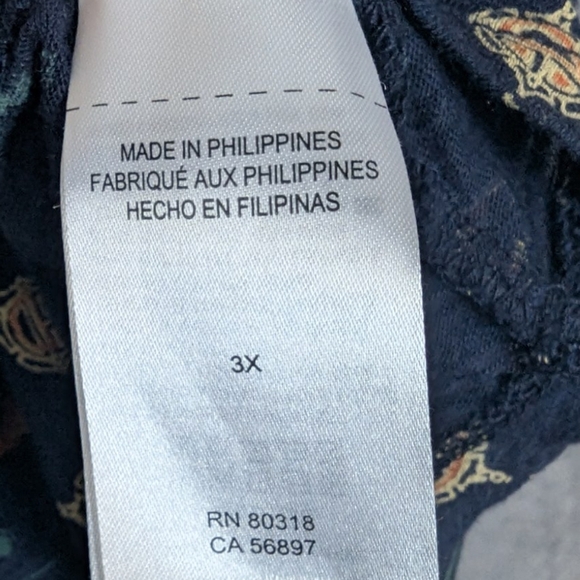 Lucky Brand 3X Boho Tshirt Blouse - Picture 6 of 9